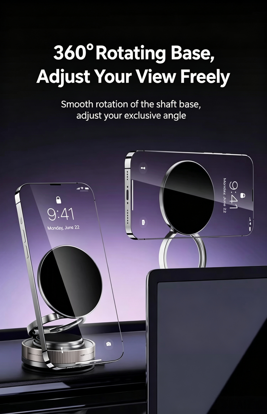 2026 New Magnetic Car Phone Holder,N52 Strong Magnet Vacuum Suction Cup Dashboard Mount,No Adhesive,Stable&Anti -Shake for GPS Navigation.