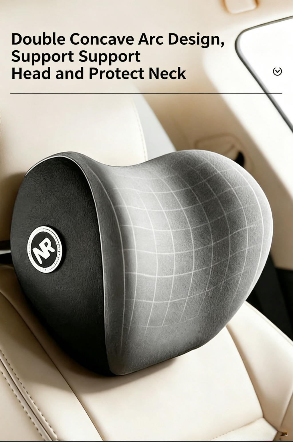 Memory Foam Car Pillow Set - Headrest, Lumbar & Neck Support Cushion