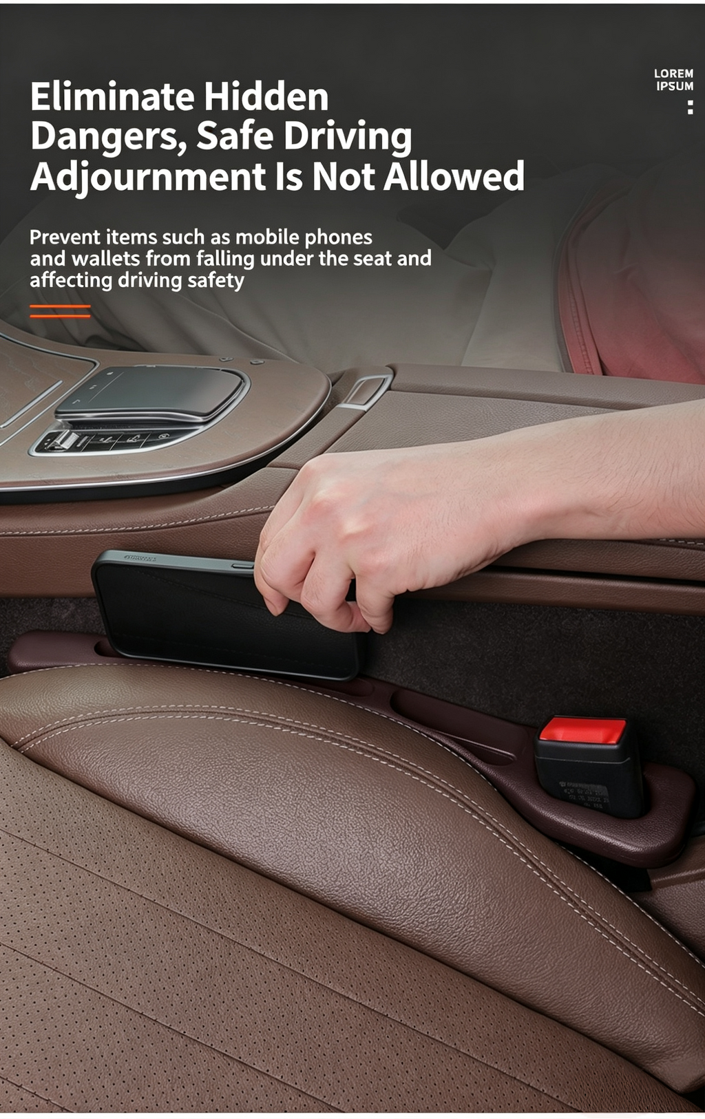 Car Seat Gap Filler,Universal Leak-Proof Seat Crevice Plug Strip,Anti-Drop Auto Interior Organizer