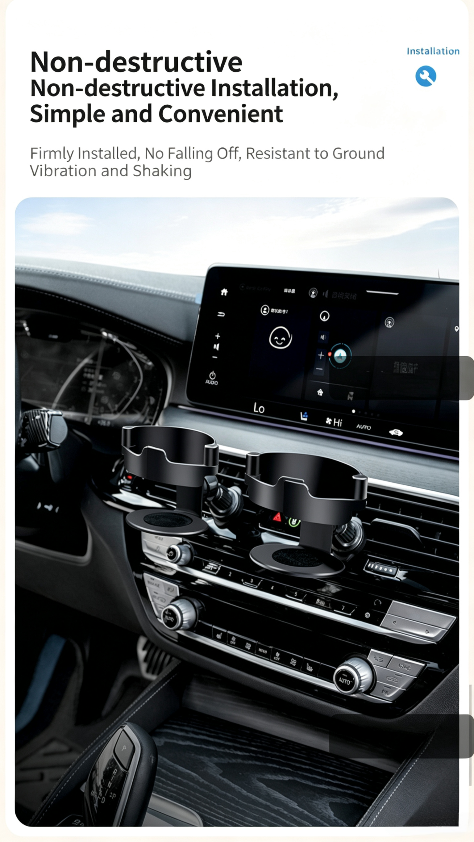 Car AC Vent Multi-function Cup Holder Drink Ashtray Stand