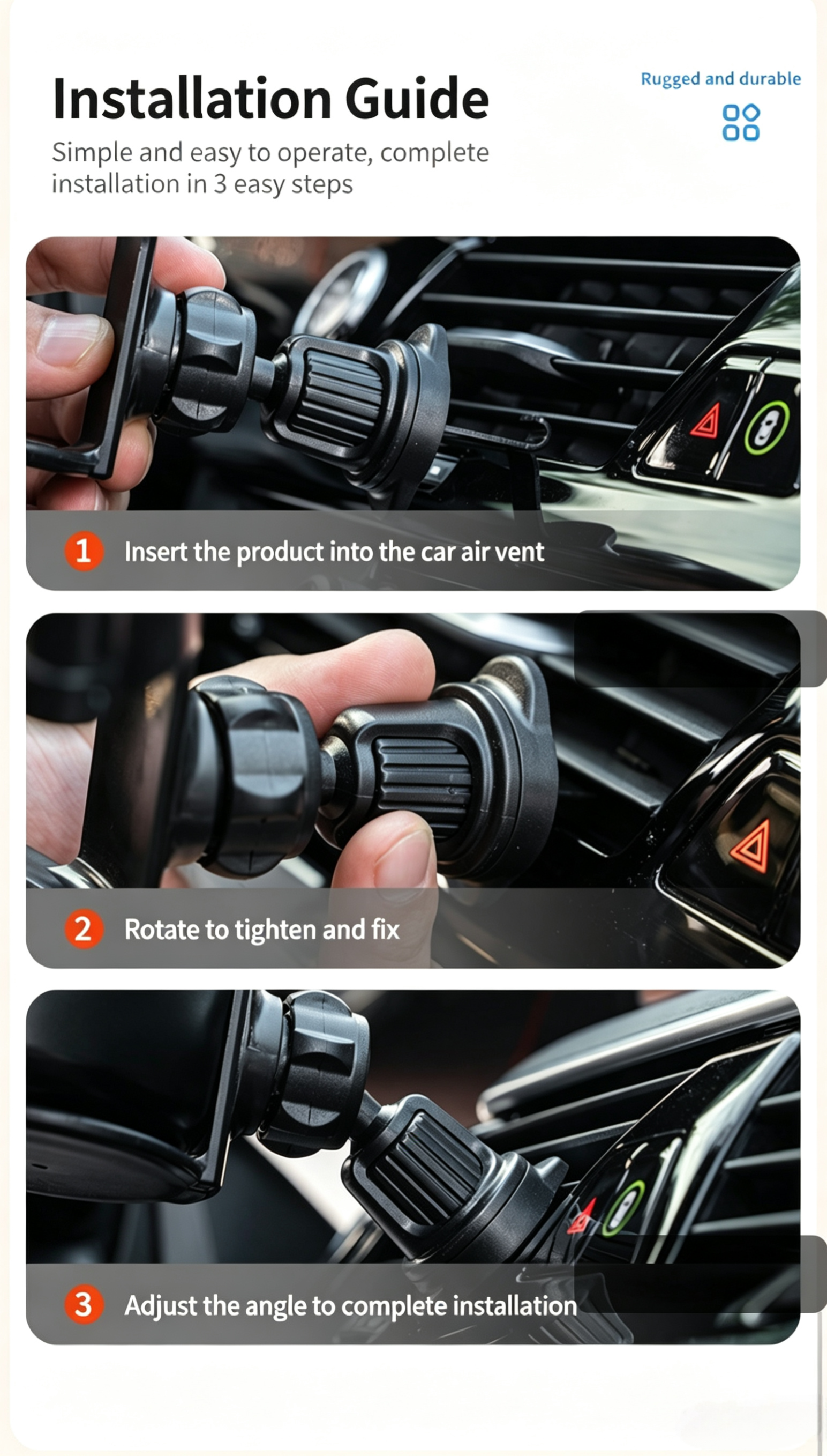 Car AC Vent Multi-function Cup Holder Drink Ashtray Stand