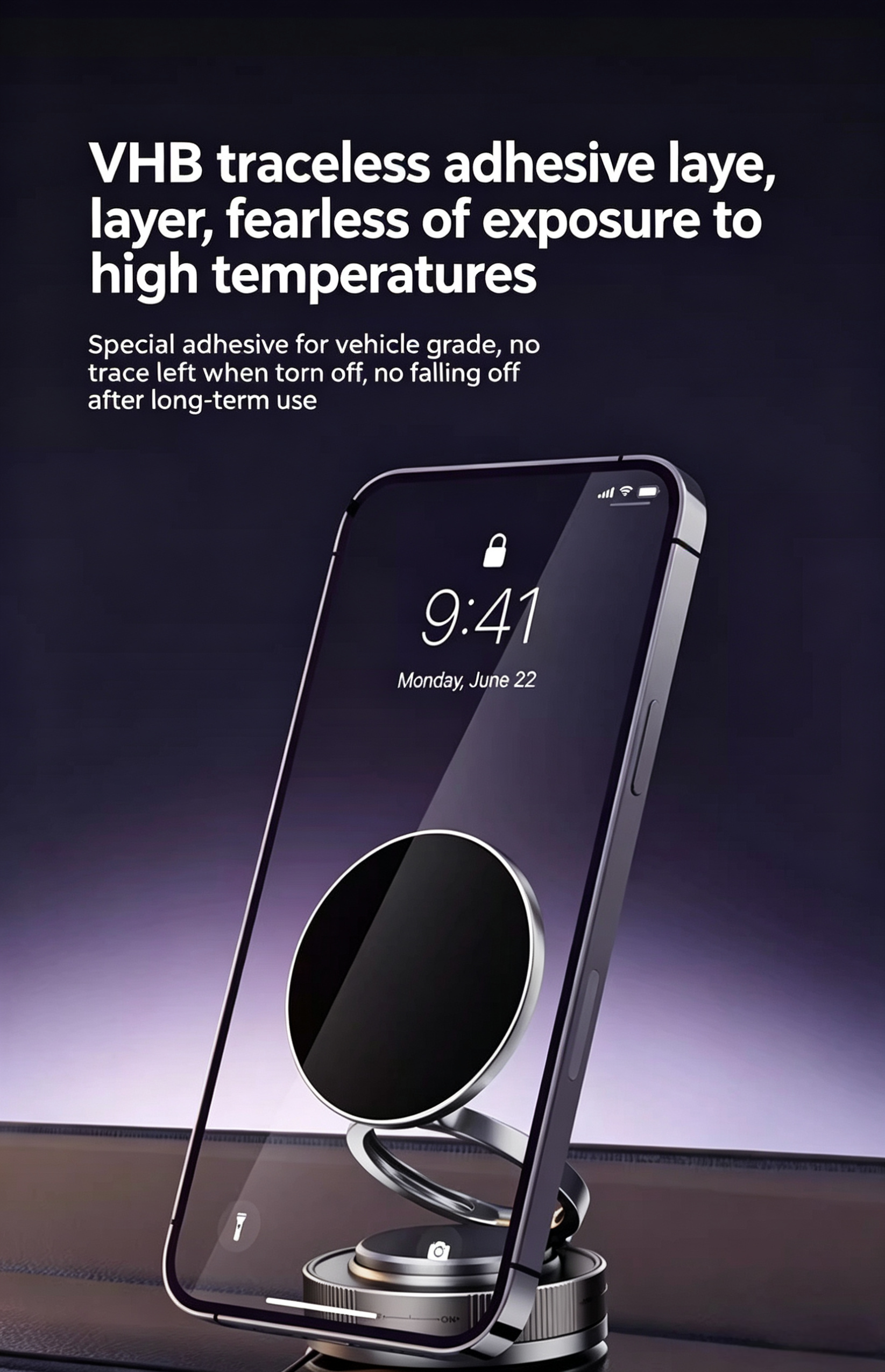 2026 New Magnetic Car Phone Holder,N52 Strong Magnet Vacuum Suction Cup Dashboard Mount,No Adhesive,Stable&Anti -Shake for GPS Navigation.