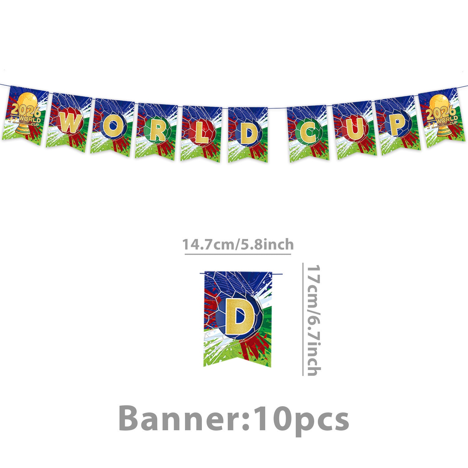 2026 World Cup Soccer Party Disposable Paper Plates Cups Set