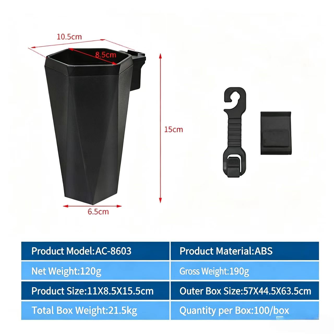 Mini Car Trash Can with Lid,2-in-1 Car Ashtray&Storage Organizer for Auto