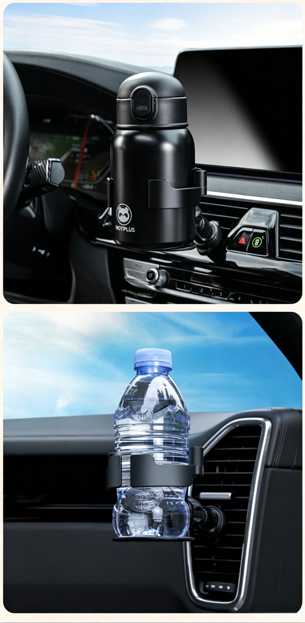 Car AC Vent Multi-function Cup Holder Drink Ashtray Stand