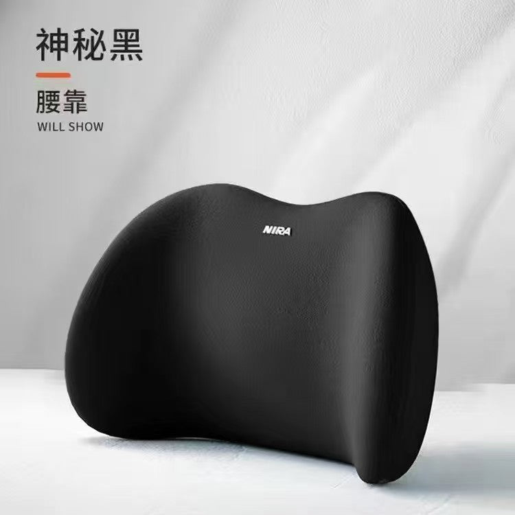 Memory Foam Car Pillow Set - Headrest, Lumbar & Neck Support Cushion