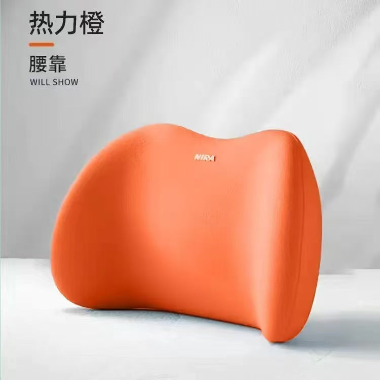 Memory Foam Car Pillow Set - Headrest, Lumbar & Neck Support Cushion