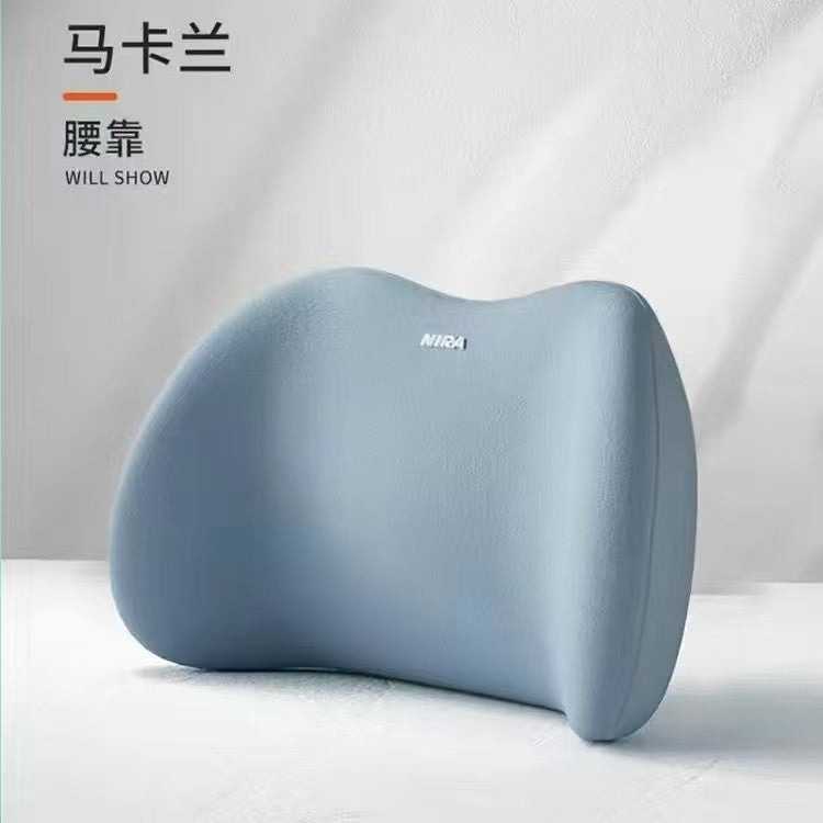 Memory Foam Car Pillow Set - Headrest, Lumbar & Neck Support Cushion