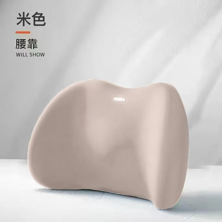 Memory Foam Car Pillow Set - Headrest, Lumbar & Neck Support Cushion