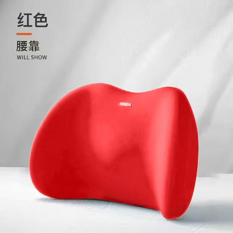 Memory Foam Car Pillow Set - Headrest, Lumbar & Neck Support Cushion