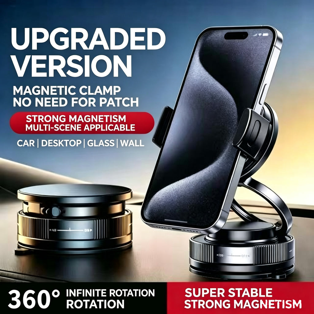 2026 New Magnetic Car Phone Holder,N52 Strong Magnet Vacuum Suction Cup Dashboard Mount,No Adhesive,Stable&Anti -Shake for GPS Navigation.