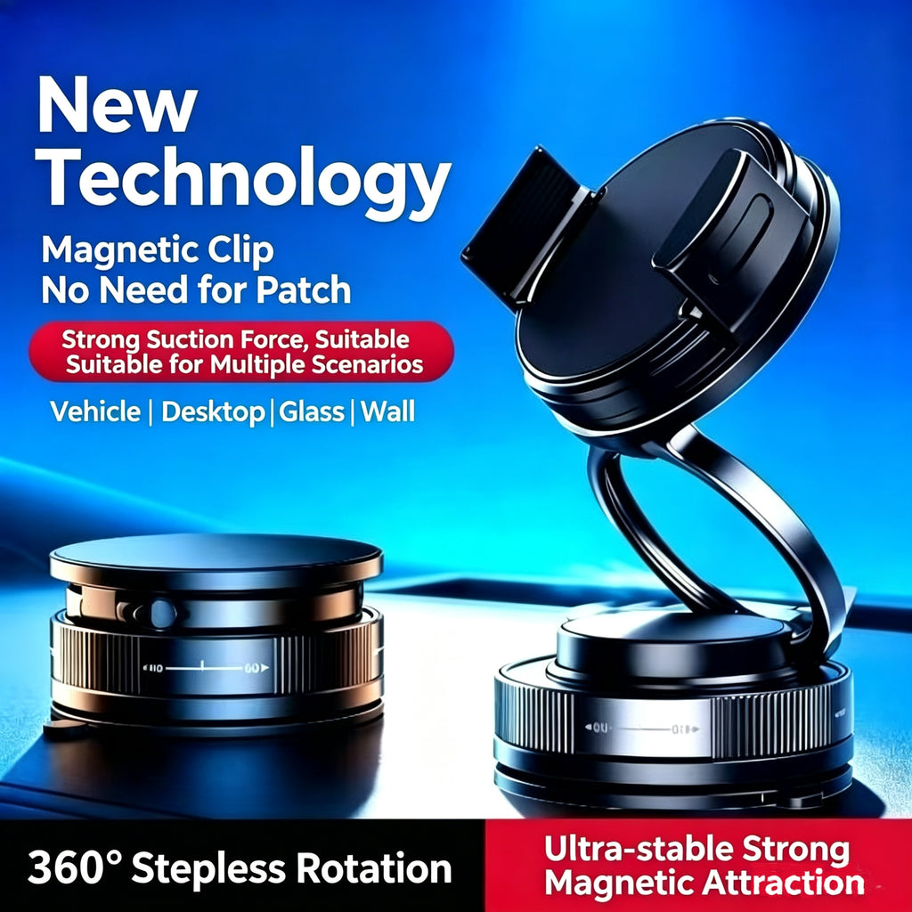 2026 New Magnetic Car Phone Holder,N52 Strong Magnet Vacuum Suction Cup Dashboard Mount,No Adhesive,Stable&Anti -Shake for GPS Navigation.