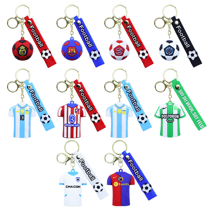 2026 World Cup Soft Rubber Soccer Jersey Keychain Football Fan Gift