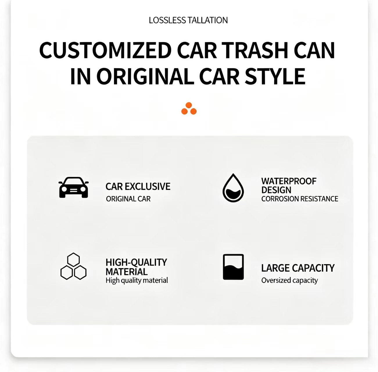 Mini Car Trash Can with Lid,2-in-1 Car Ashtray&Storage Organizer for Auto