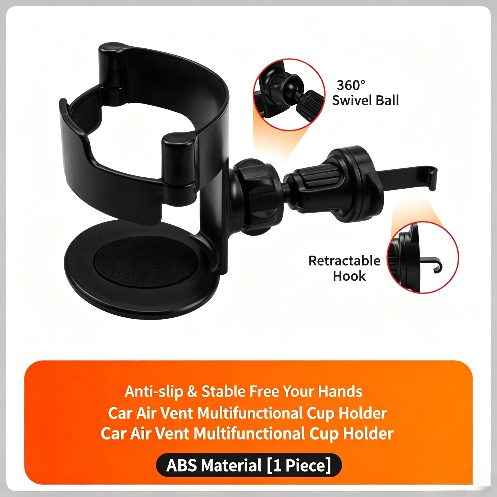 Car AC Vent Multi-function Cup Holder Drink Ashtray Stand
