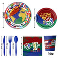 2026 World Cup Soccer Party Disposable Paper Plates Cups Set