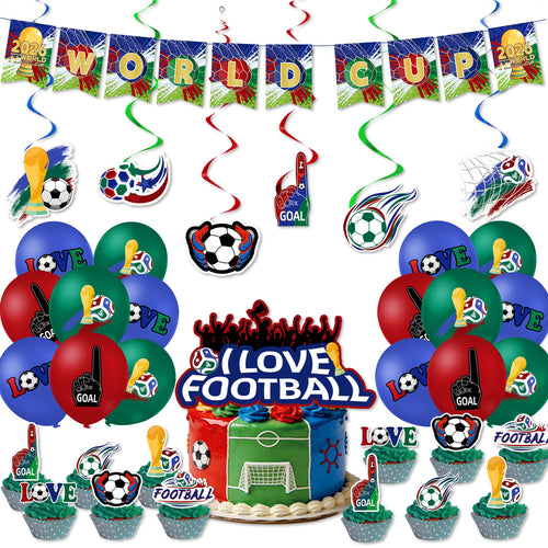 2026 World Cup Soccer Party Disposable Paper Plates Cups Set