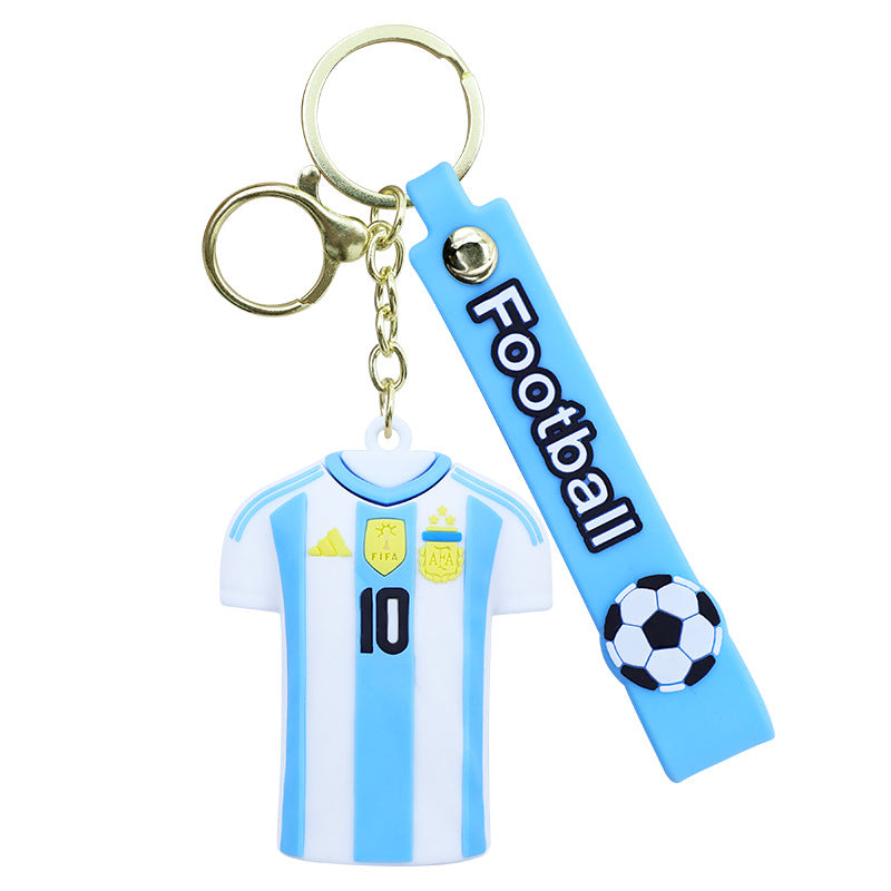 2026 World Cup Soft Rubber Soccer Jersey Keychain Football Fan Gift