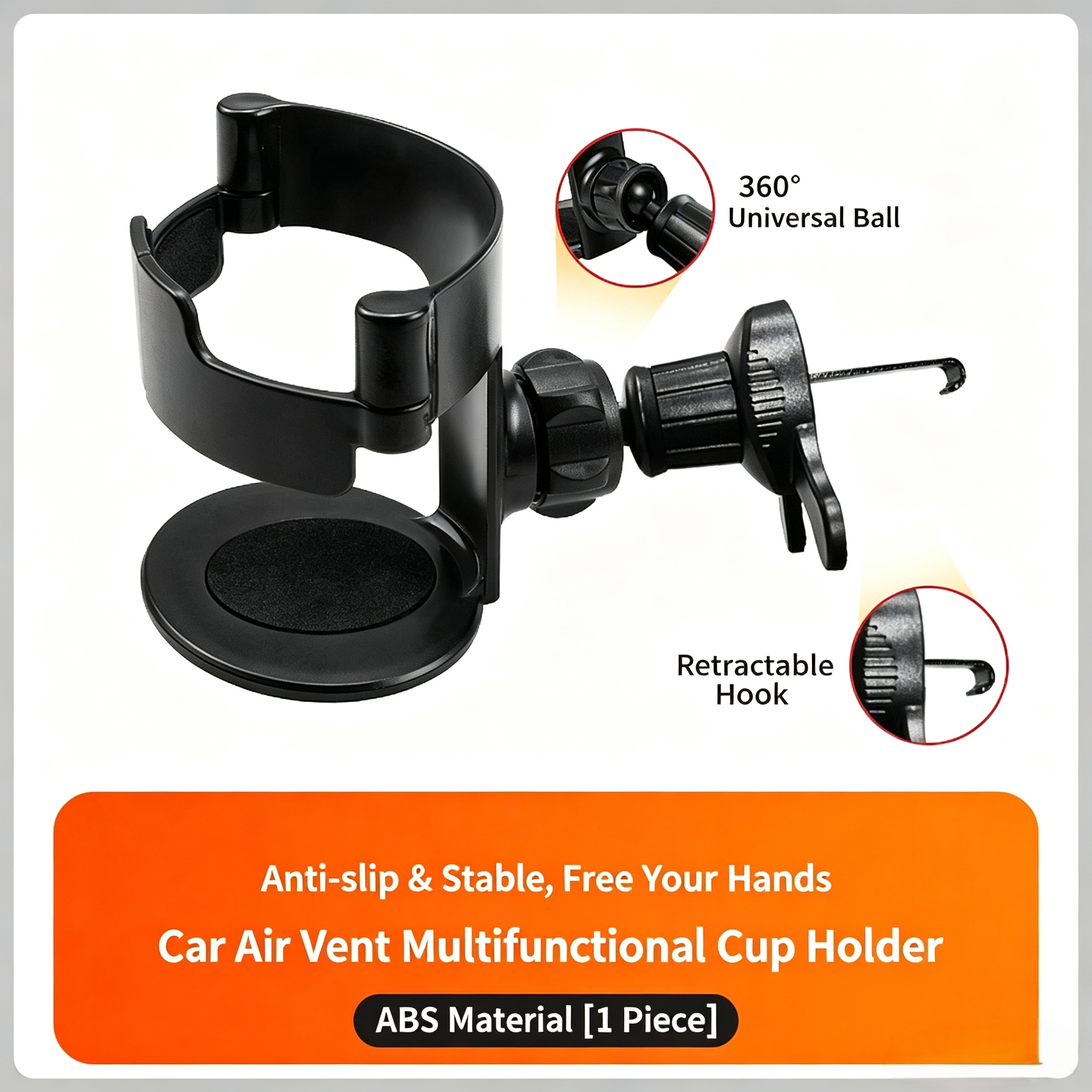 Car AC Vent Multi-function Cup Holder Drink Ashtray Stand