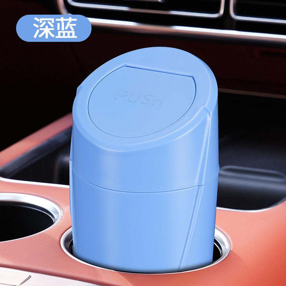Mini Car Trash Can with Lid,2-in-1 Car Ashtray&Storage Organizer for Auto