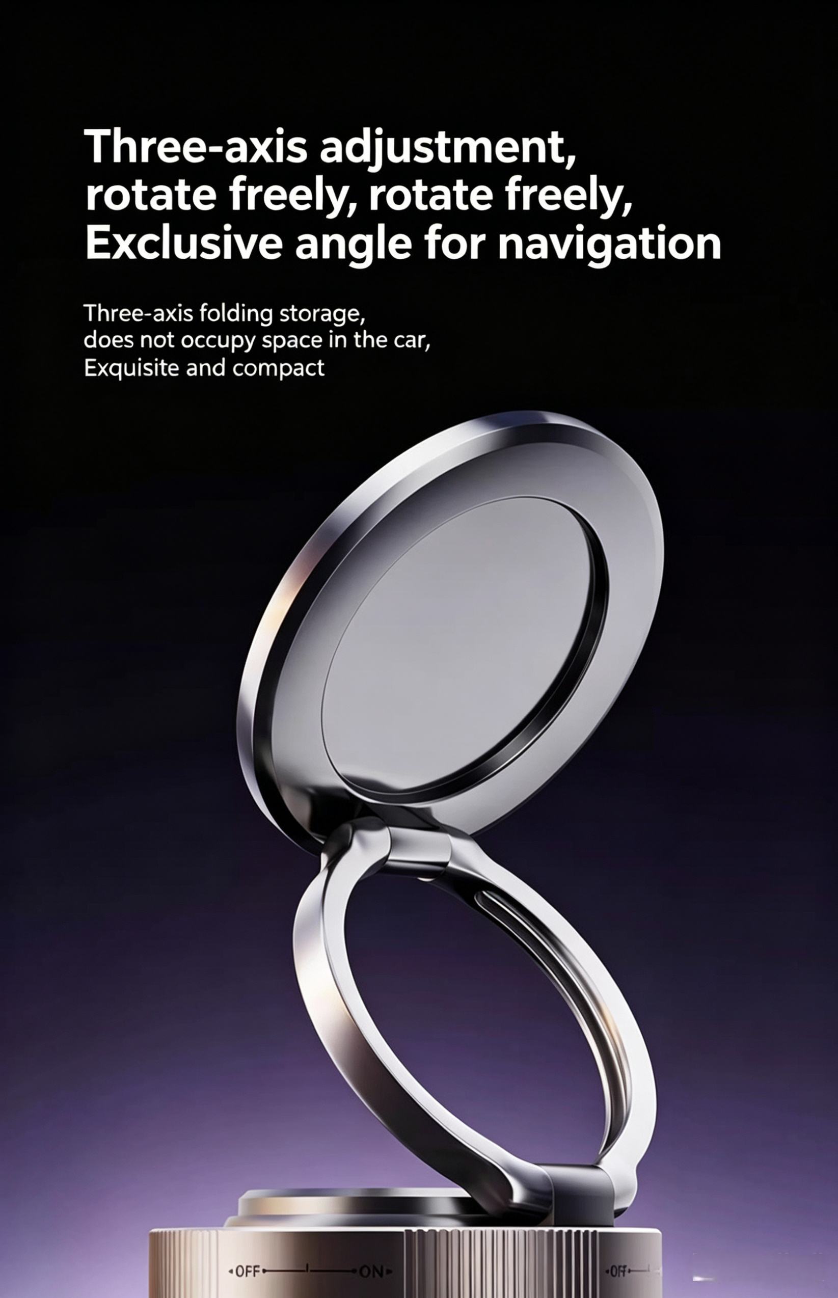 2026 New Magnetic Car Phone Holder,N52 Strong Magnet Vacuum Suction Cup Dashboard Mount,No Adhesive,Stable&Anti -Shake for GPS Navigation.
