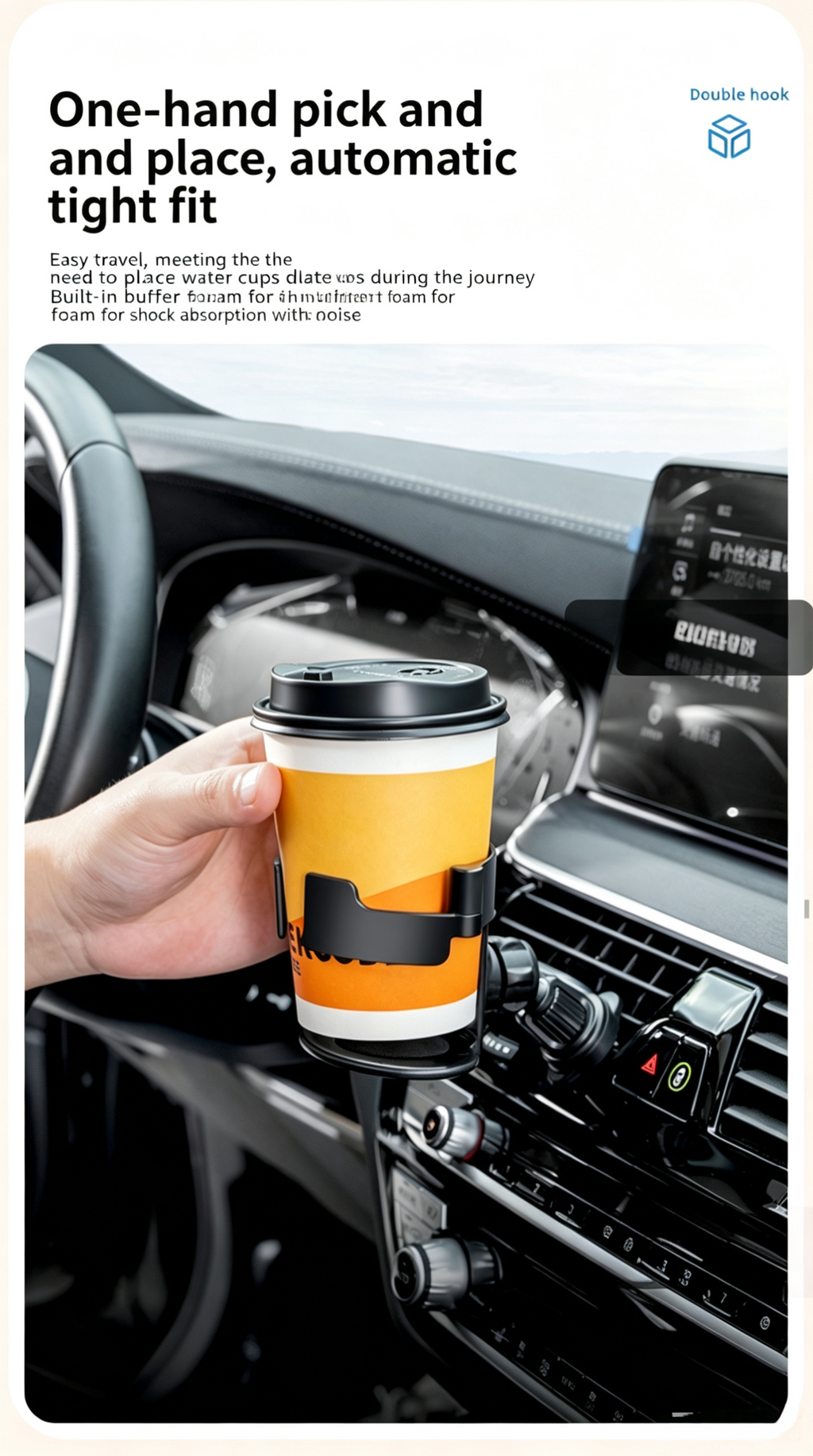 Car AC Vent Multi-function Cup Holder Drink Ashtray Stand