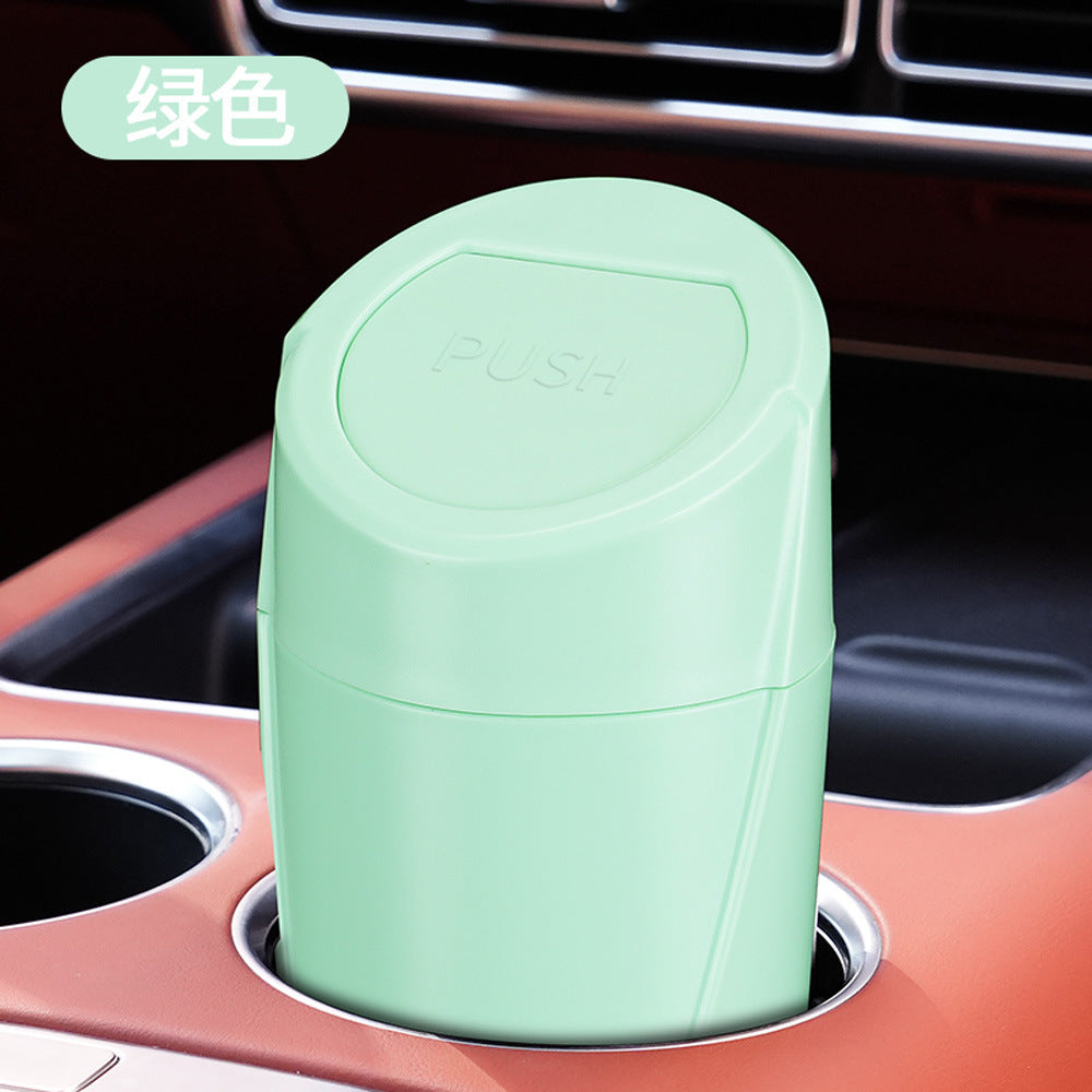 Mini Car Trash Can with Lid,2-in-1 Car Ashtray&Storage Organizer for Auto