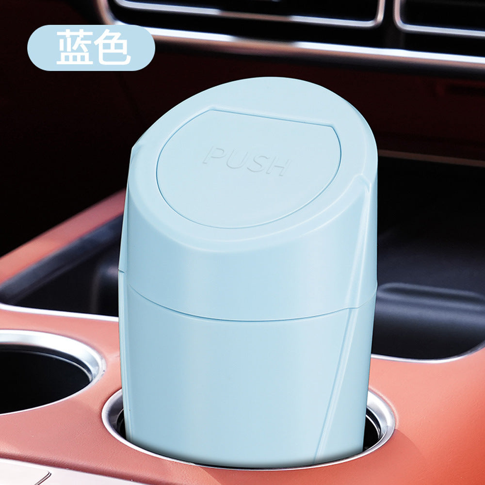 Mini Car Trash Can with Lid,2-in-1 Car Ashtray&Storage Organizer for Auto