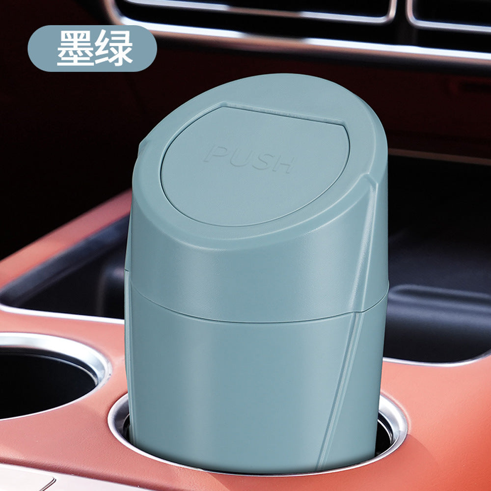 Mini Car Trash Can with Lid,2-in-1 Car Ashtray&Storage Organizer for Auto